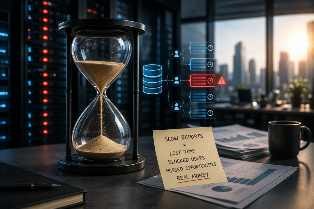 SQL Server reporting delays causing lost productivity, blocked users, and increased business costs